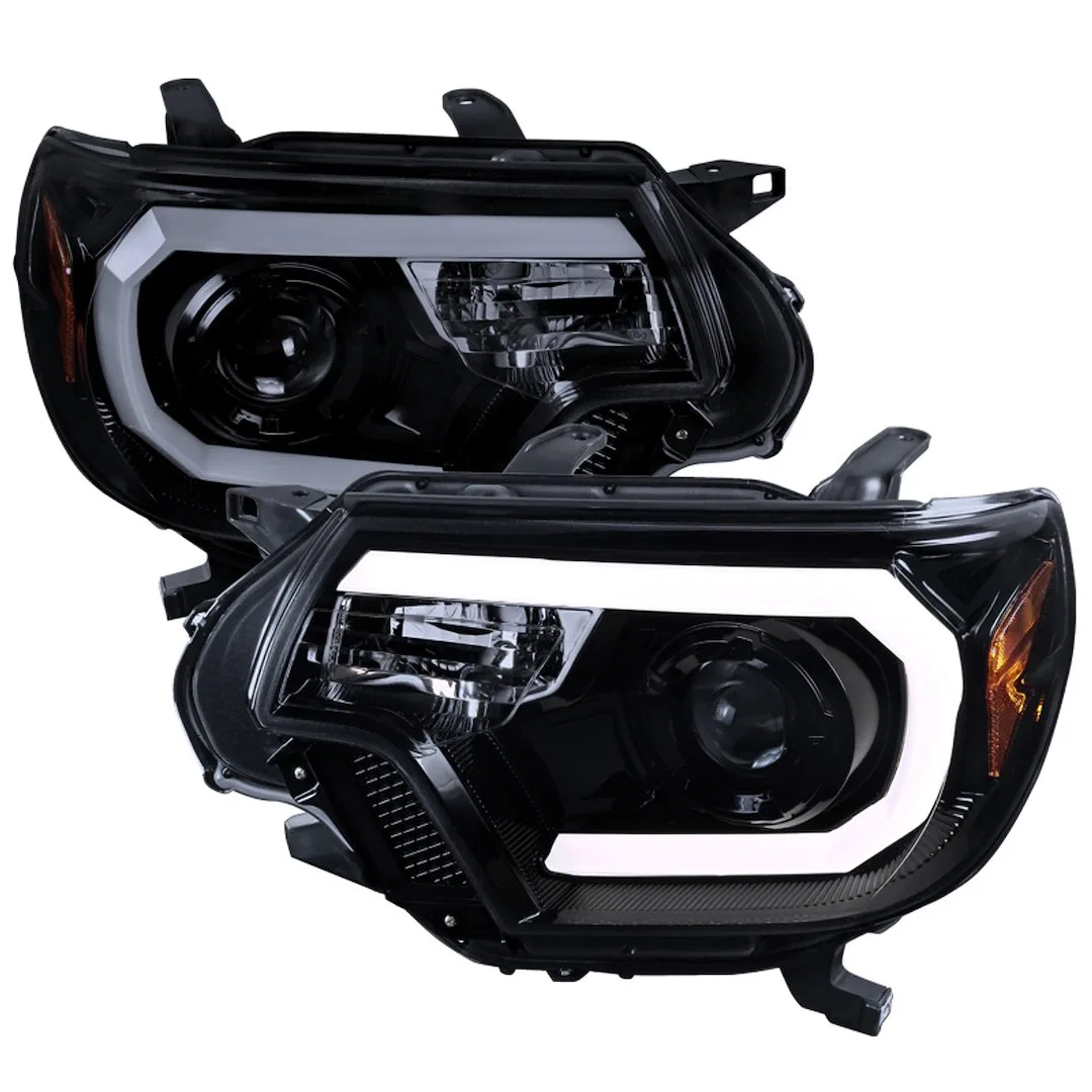2LHP-TAC12G-TM – SPEC-D TUNIN Headlight Assembly, Halogen Bulb Projector Headlights With LED C-Bar H7 High Beam/ Low ...